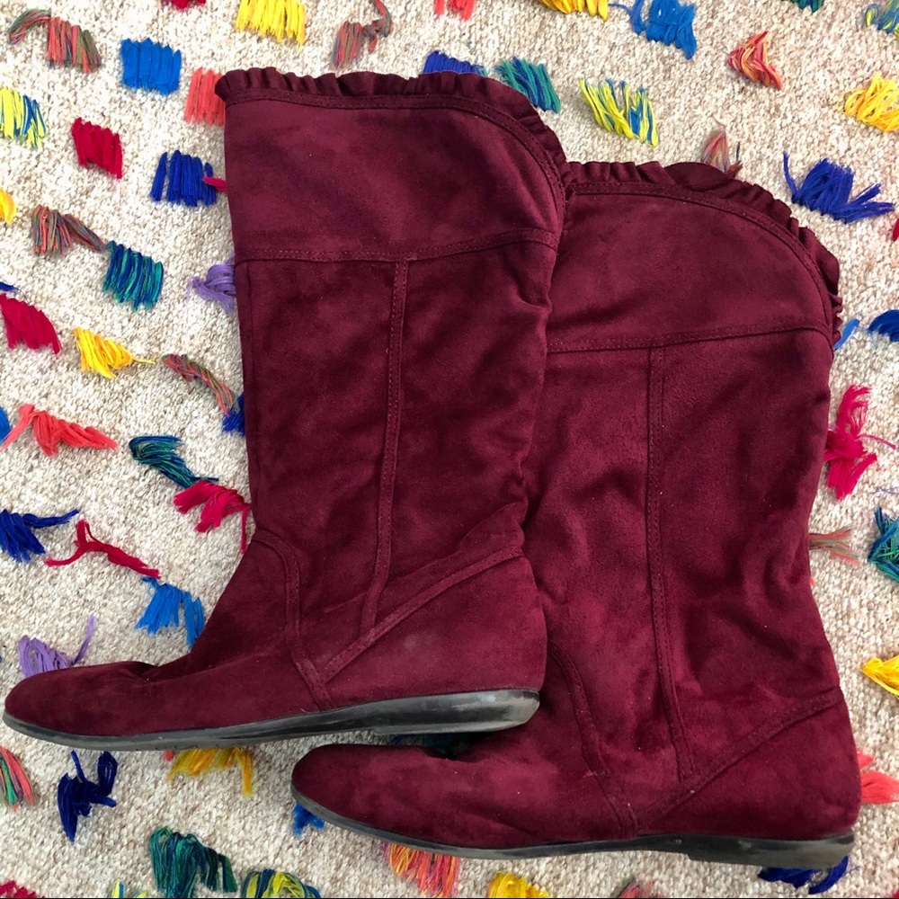 Aldo - suede maroon boots